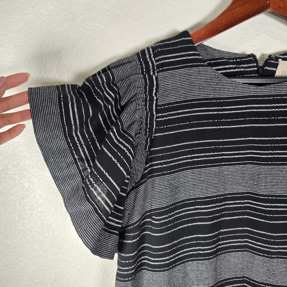 ANTHROPOLOGIE Moon River Striped Denmark Flutter Sleeve Shift‎ Dress Size XS - Picture 6 of 10